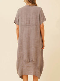 BOTTEGA MODA LINEN MIDI DRESS