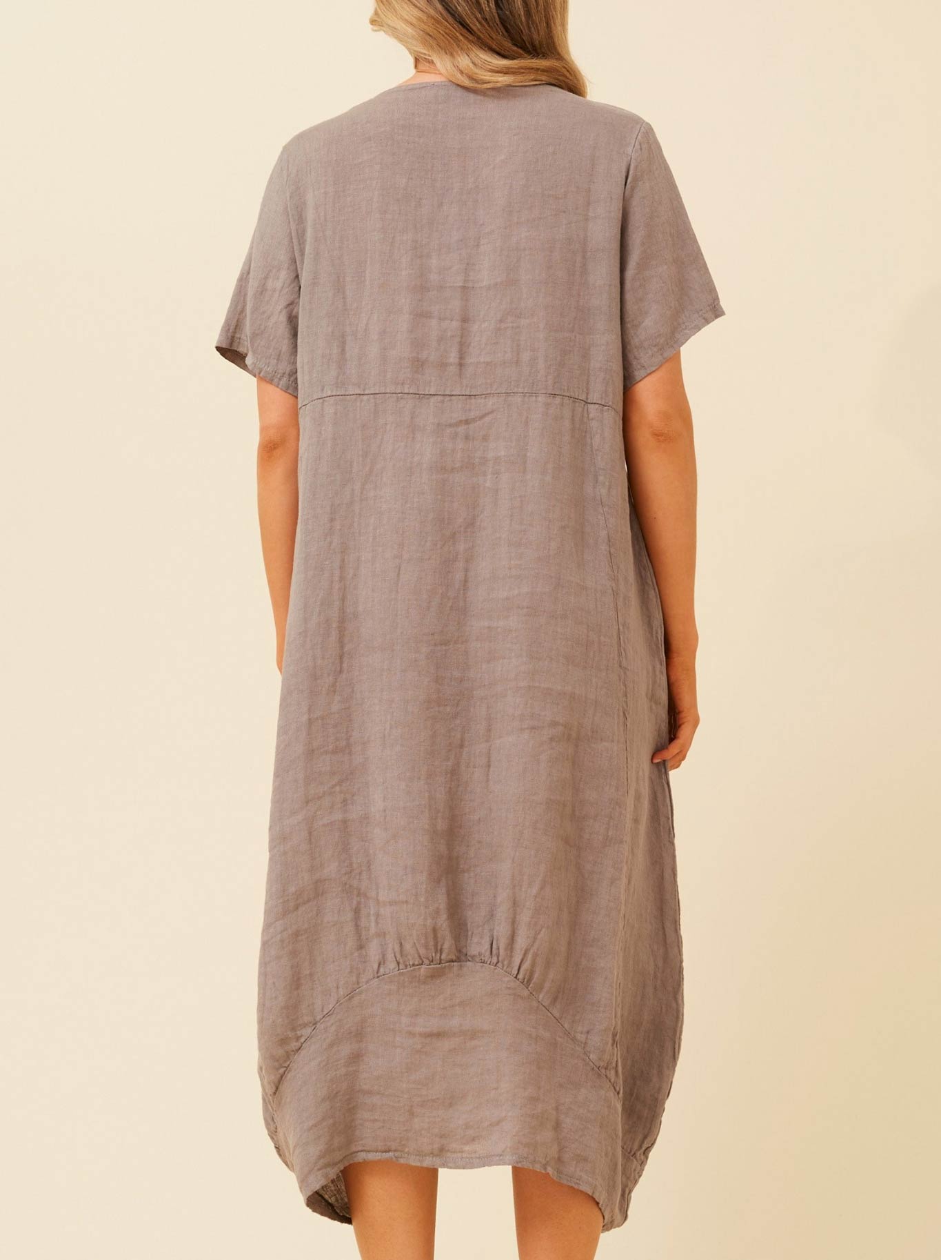 BOTTEGA MODA LINEN MIDI DRESS