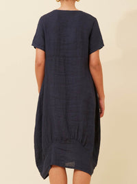 BOTTEGA MODA LINEN MIDI DRESS