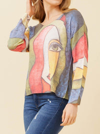 BOTTEGA MODA ABSTRACT PRINTED JUMPER