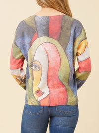 BOTTEGA MODA ABSTRACT PRINTED JUMPER