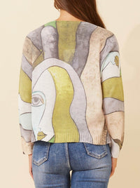 BOTTEGA MODA ABSTRACT PRINTED JUMPER