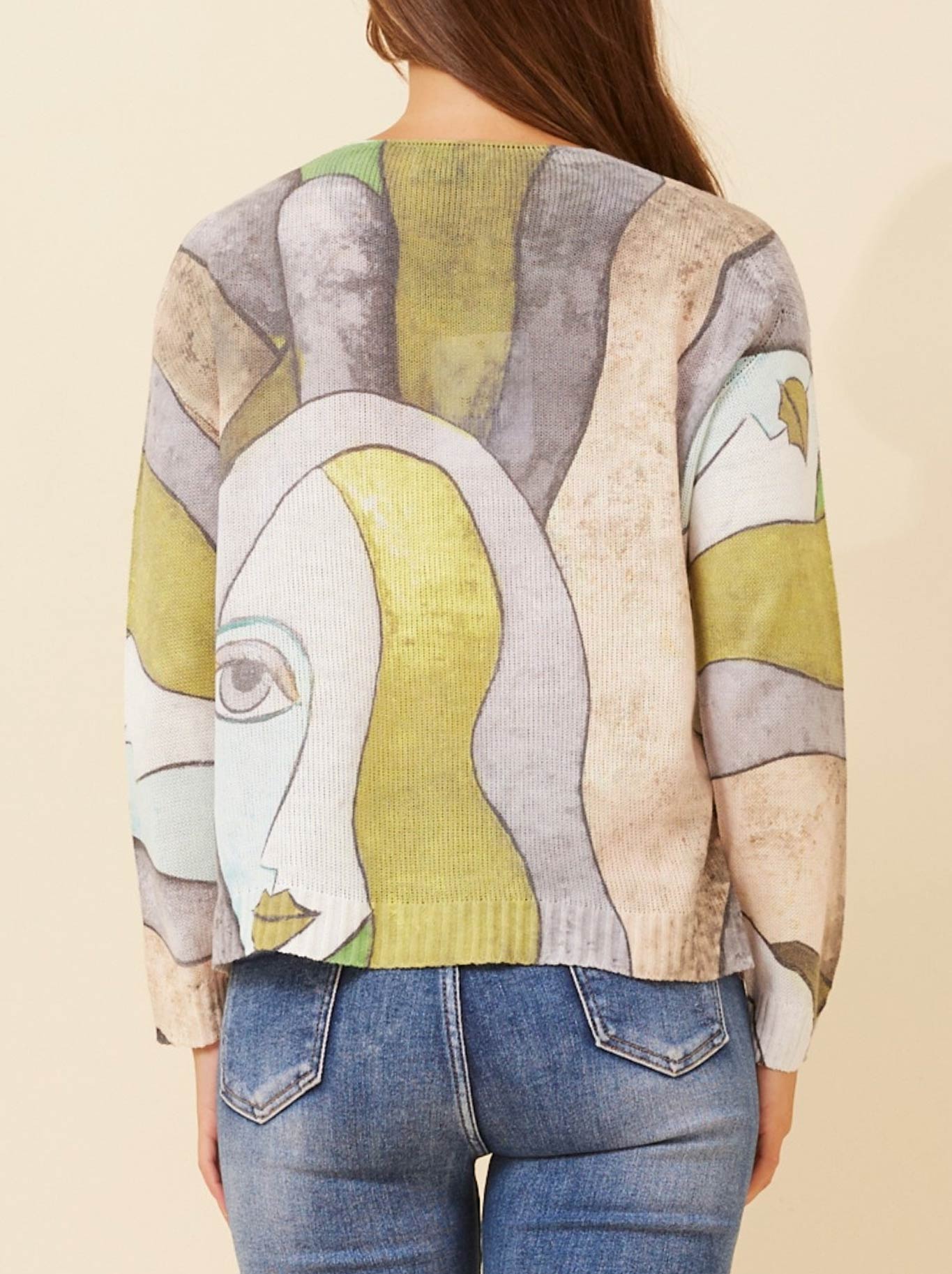 BOTTEGA MODA ABSTRACT PRINTED JUMPER