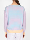 BRIDGE & LORD CURVED HEM STRIPED PULLOVER