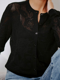 BRIDGE & LORD LACEY KNIT CARDI