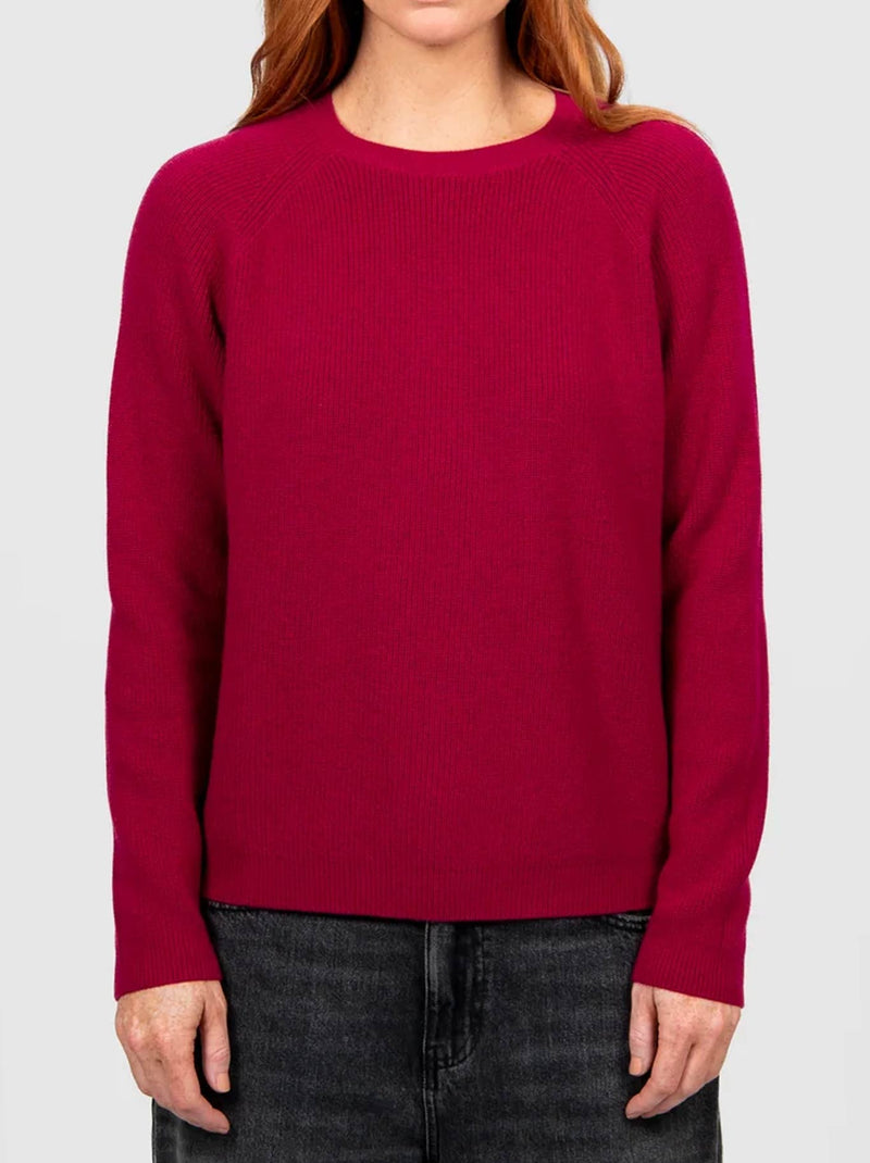 BRIDGE & LORD RIBBED RAGLAN PULLOVER