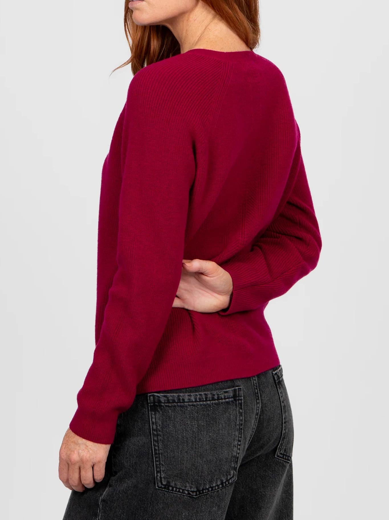 BRIDGE & LORD RIBBED RAGLAN PULLOVER