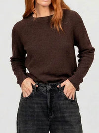 BRIDGE & LORD RIBBED RAGLAN PULLOVER