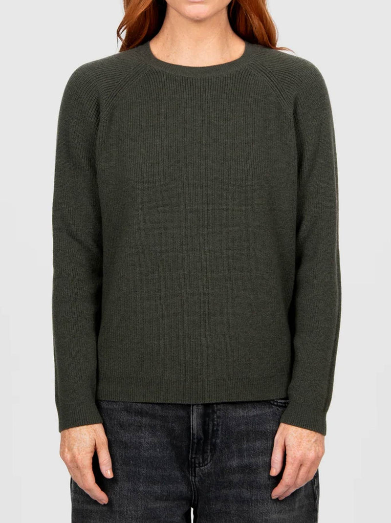 BRIDGE & LORD RIBBED RAGLAN PULLOVER