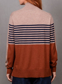 BRIDGE & LORD STRIPE COLOUR BLOCK KNIT