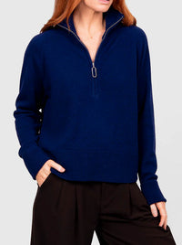 BRIDGE & LORD 1/2 ZIP RAGLAN WITH CUFFS
