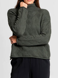 FIELDS CHEVRON CABLE PULLOVER