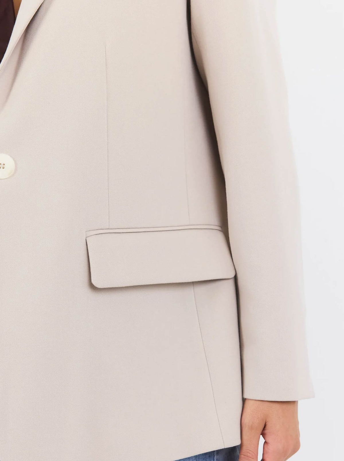 BY ROSA CONFINE BUTTON SLEEVE BLAZER