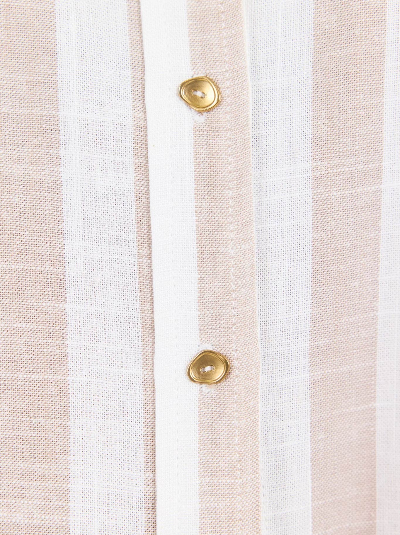 BY ROSA REVEAL STRIPE TIE BACK SHIRT