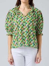 CAKE TIE NECK BLOUSE