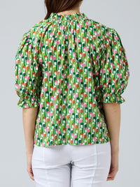 CAKE TIE NECK BLOUSE