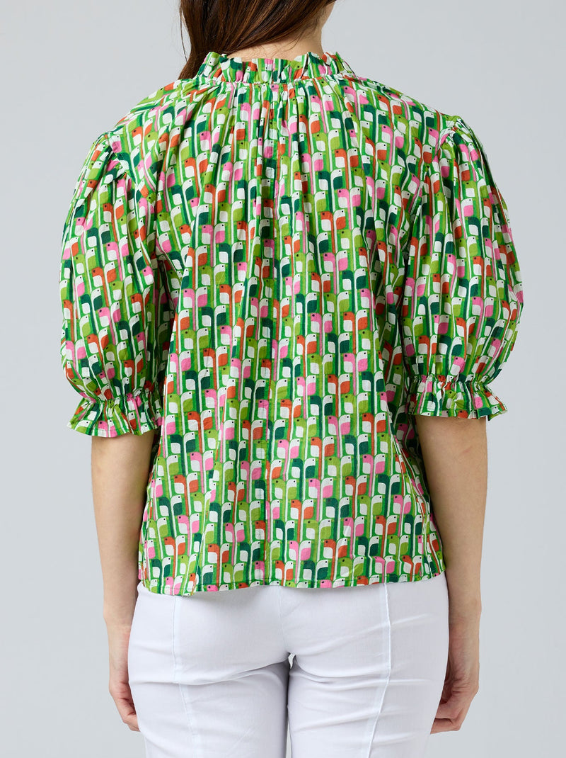CAKE TIE NECK BLOUSE
