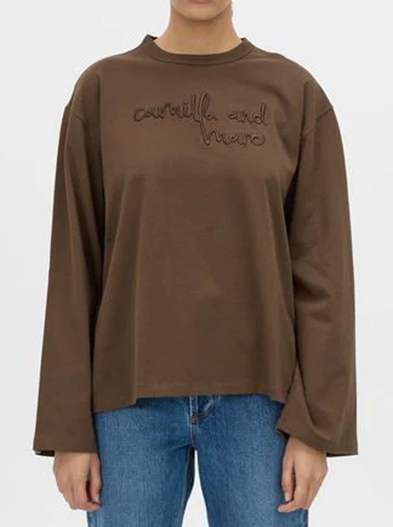 CAMILLA AND MARC MAREN EMBROIDERED LONG SLEEVE TEE