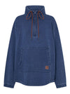 CAMILLA AND MARC MEENA DENIM FLEECE PULLOVER