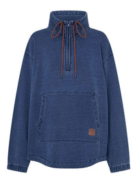 CAMILLA AND MARC MEENA DENIM FLEECE PULLOVER