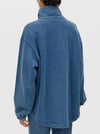 CAMILLA AND MARC MEENA DENIM FLEECE PULLOVER