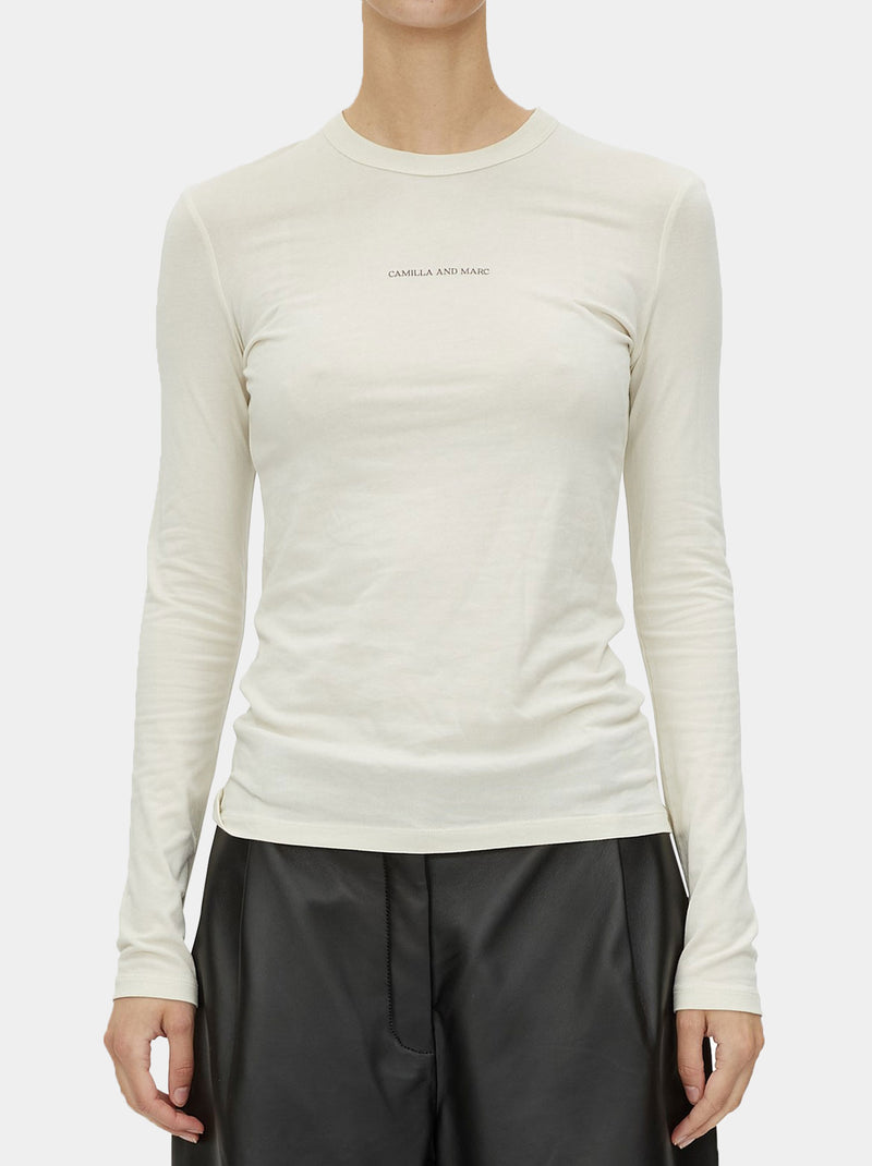 CAMILLA AND MARC PARK LONG SLEEVE LOGO TOP