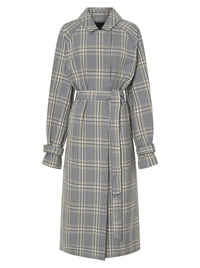 CAMILLA AND MARC DELTA PLAID TRENCH