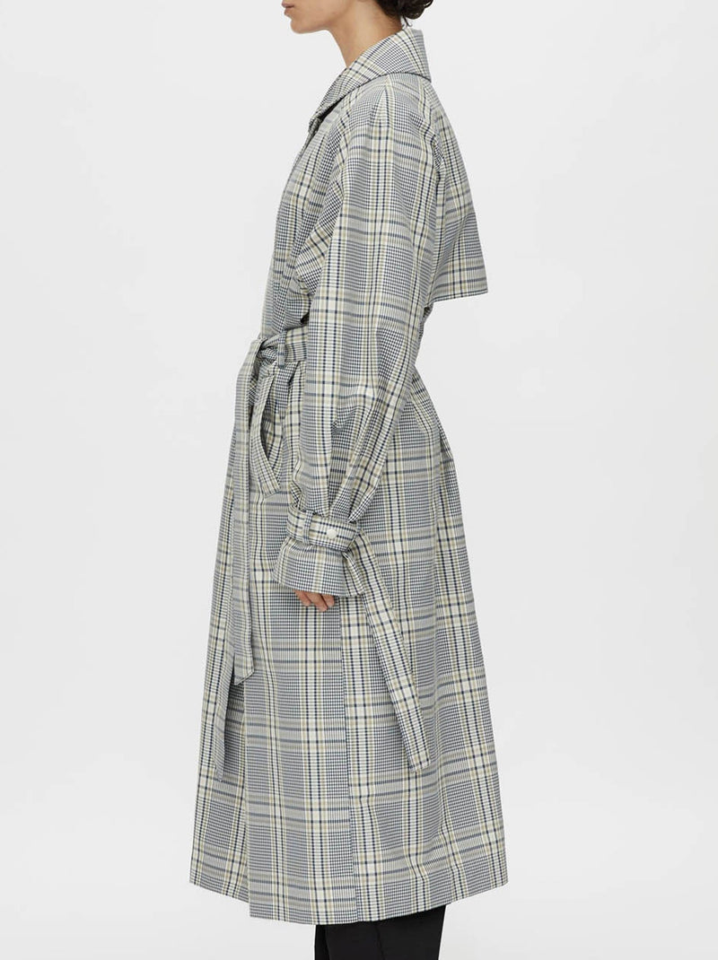 CAMILLA AND MARC DELTA PLAID TRENCH