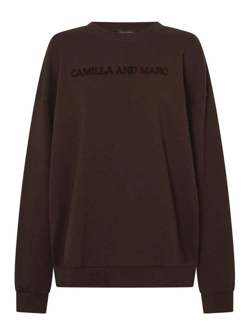 CAMILLA AND MARC TIA FLOCKING LOGO CREW