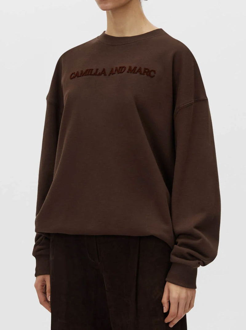 CAMILLA AND MARC TIA FLOCKING LOGO CREW