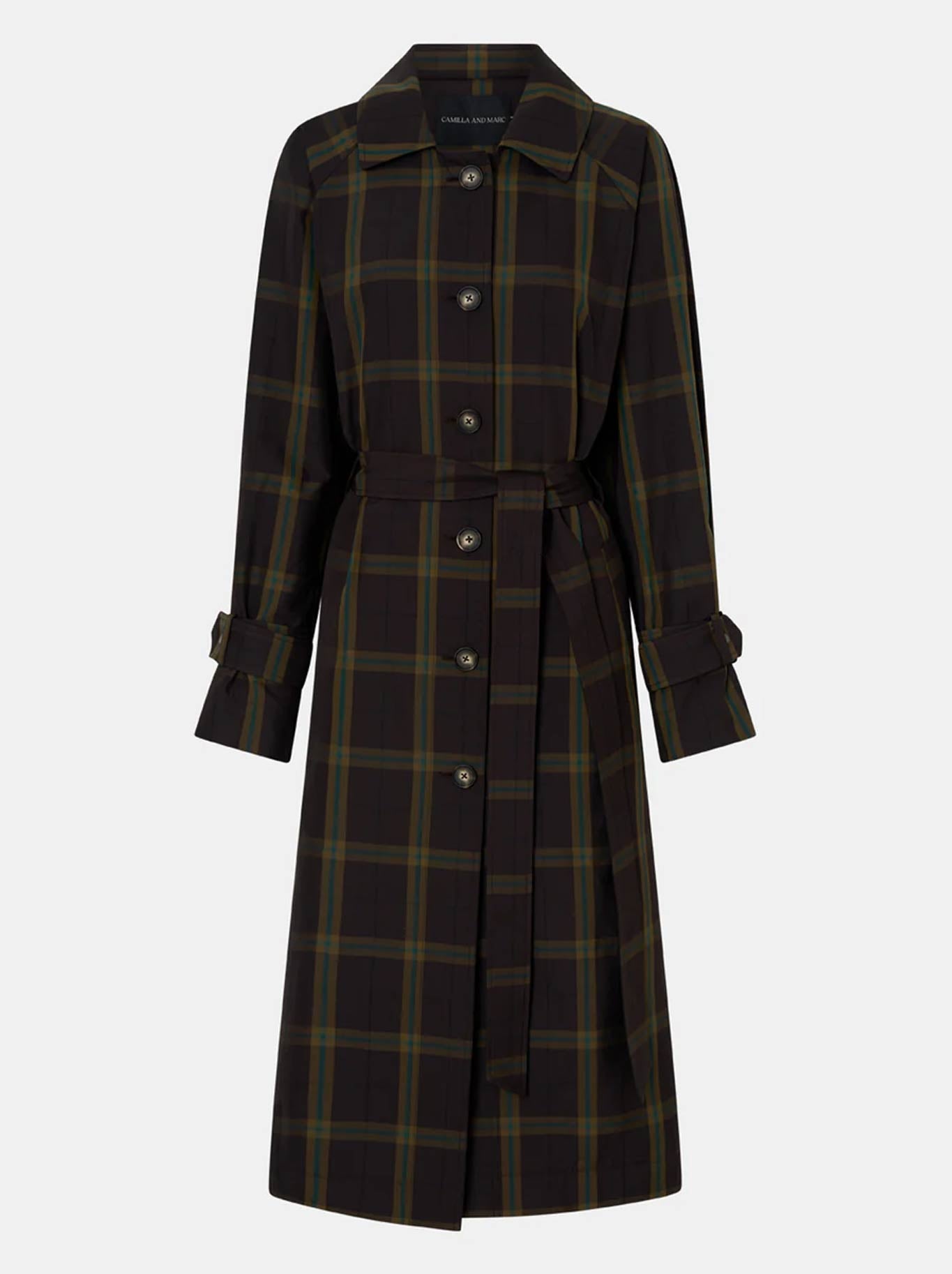 CAMILLA AND MARC WINTON CHECK TRENCH COAT