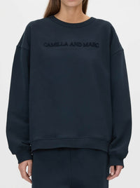 CAMILLA AND MARC TIA FLOCKING LOGO CREW