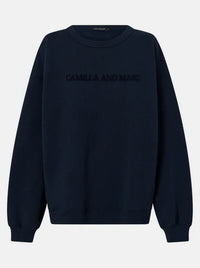 CAMILLA AND MARC TIA FLOCKING LOGO CREW