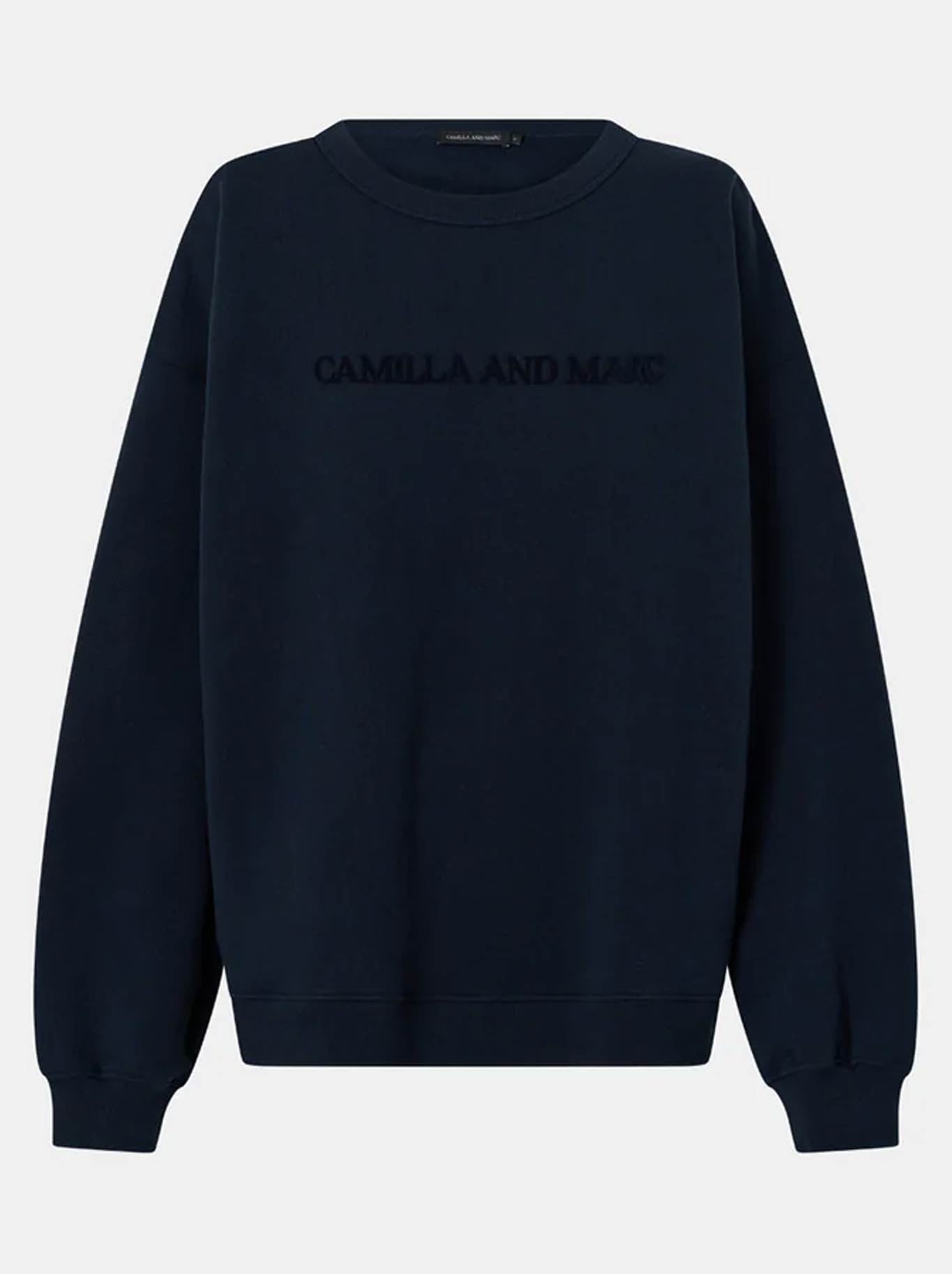 CAMILLA AND MARC TIA FLOCKING LOGO CREW