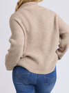 ELM BRON BUTTON KNIT