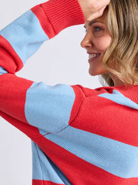 ELM STRIPED KNIT POLO