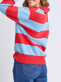 ELM STRIPED KNIT POLO