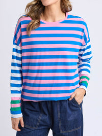 ELM TAFFY STRIPE LONG SLEEVE TEE