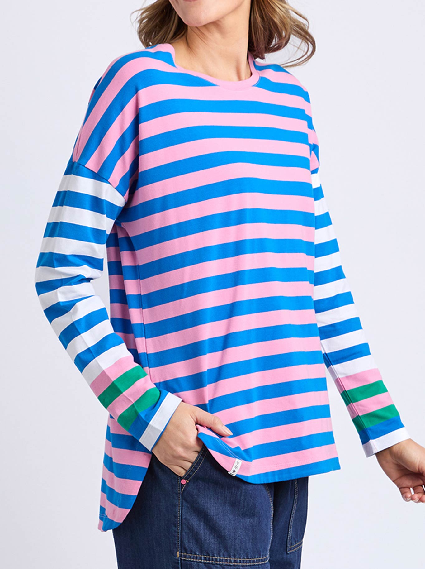 ELM TAFFY STRIPE LONG SLEEVE TEE