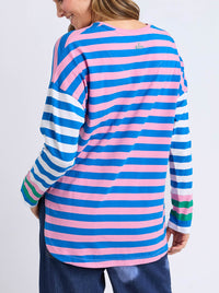 ELM TAFFY STRIPE LONG SLEEVE TEE