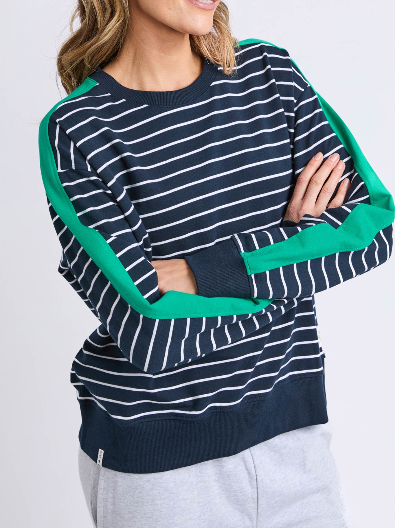 ELM STRIPE SLOANE CREW