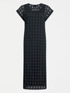 ELK GRID BURNOUT MIDI DRESS