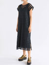 ELK GRID BURNOUT MIDI DRESS