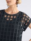 ELK GRID BURNOUT MIDI DRESS