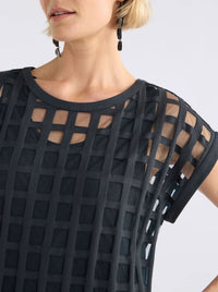 ELK GRID BURNOUT MIDI DRESS