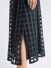 ELK GRID BURNOUT MIDI DRESS