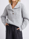 ELM BRON BUTTON KNIT