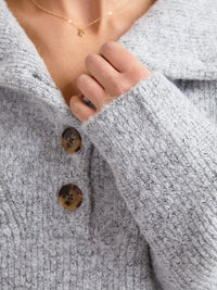 ELM BRON BUTTON KNIT