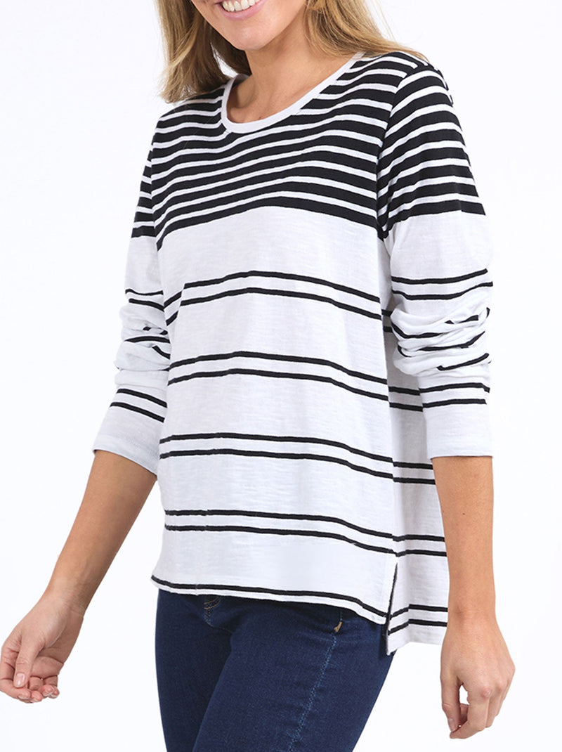 ELM LEXA STRIPE LONG SLEEVE TEE