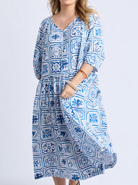 ELM DOLCE TILE MIDI DRESS